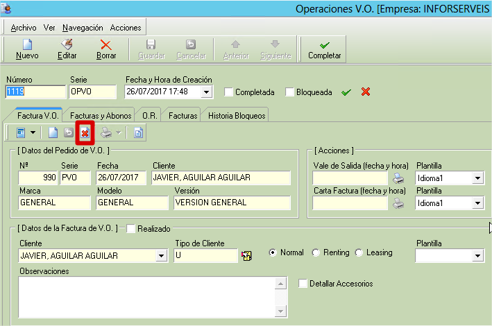 Anulación De Facturas Vn Vo Y Documentos En Operación 4862